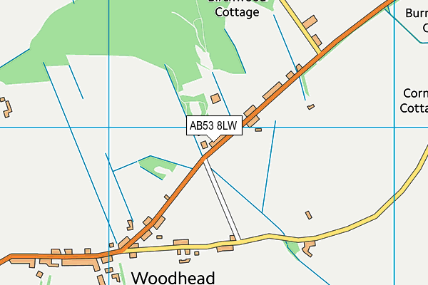 AB53 8LW map - OS VectorMap District (Ordnance Survey)