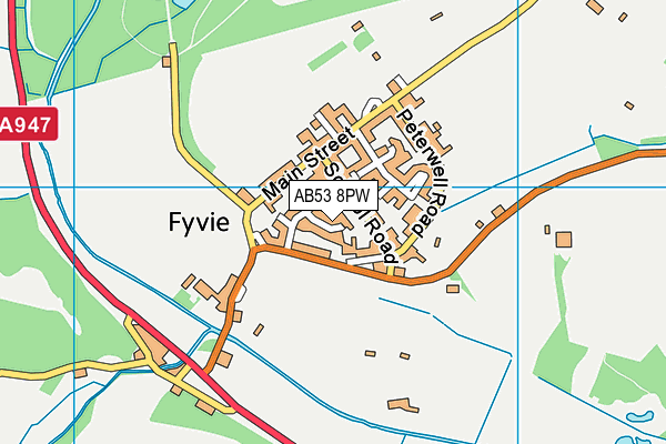 AB53 8PW map - OS VectorMap District (Ordnance Survey)