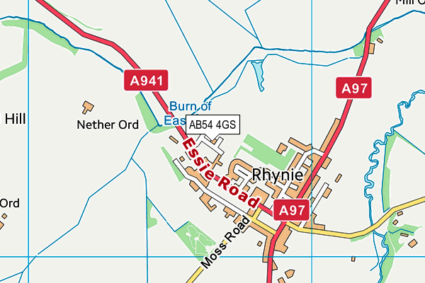 AB54 4GS map - OS VectorMap District (Ordnance Survey)