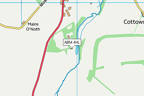 AB54 4HL map - OS VectorMap District (Ordnance Survey)