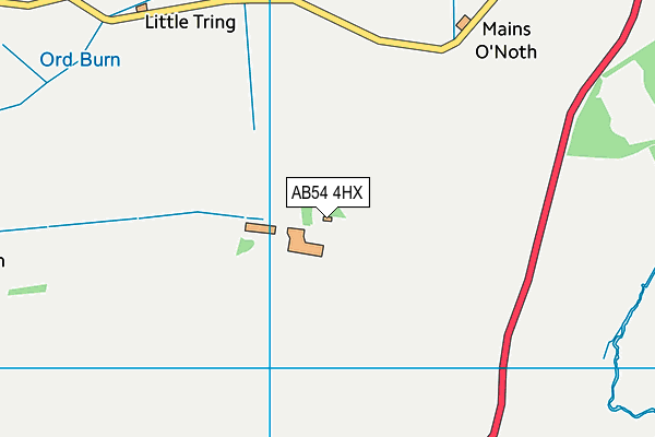 AB54 4HX map - OS VectorMap District (Ordnance Survey)