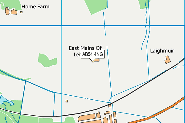 AB54 4NG map - OS VectorMap District (Ordnance Survey)