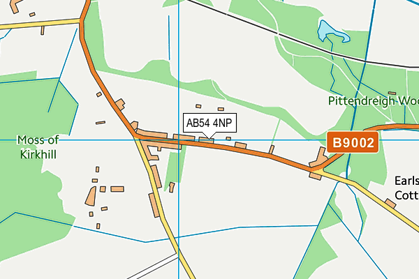 AB54 4NP map - OS VectorMap District (Ordnance Survey)
