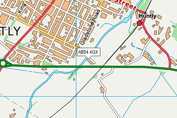 AB54 4QX map - OS VectorMap District (Ordnance Survey)