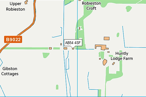 AB54 4SF map - OS VectorMap District (Ordnance Survey)