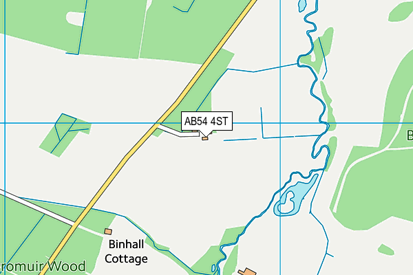 AB54 4ST map - OS VectorMap District (Ordnance Survey)