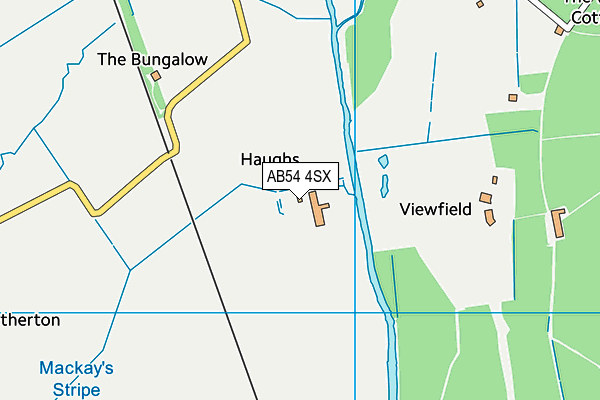 AB54 4SX map - OS VectorMap District (Ordnance Survey)