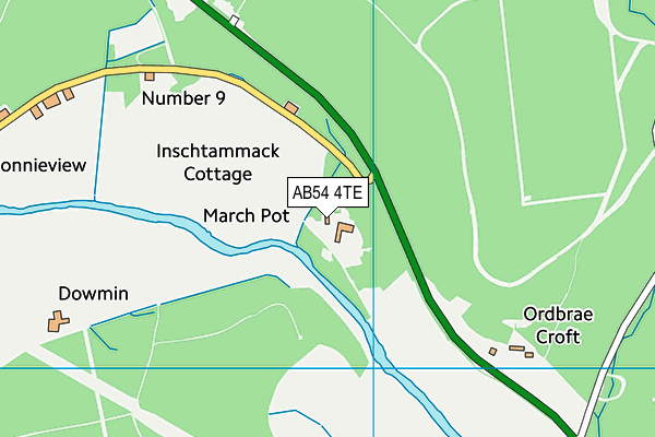 AB54 4TE map - OS VectorMap District (Ordnance Survey)
