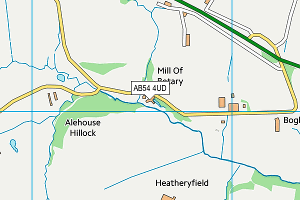 AB54 4UD map - OS VectorMap District (Ordnance Survey)