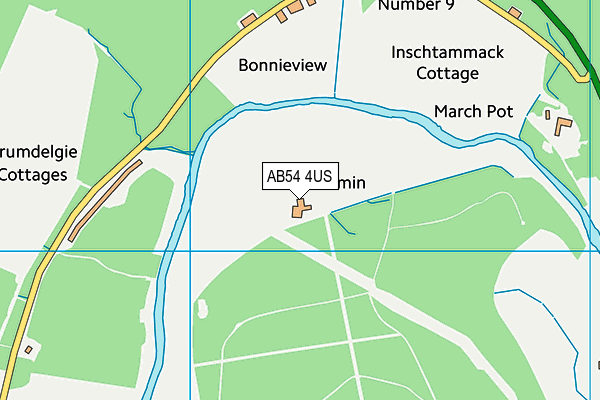 AB54 4US map - OS VectorMap District (Ordnance Survey)