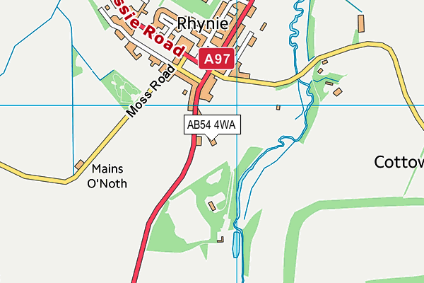 AB54 4WA map - OS VectorMap District (Ordnance Survey)
