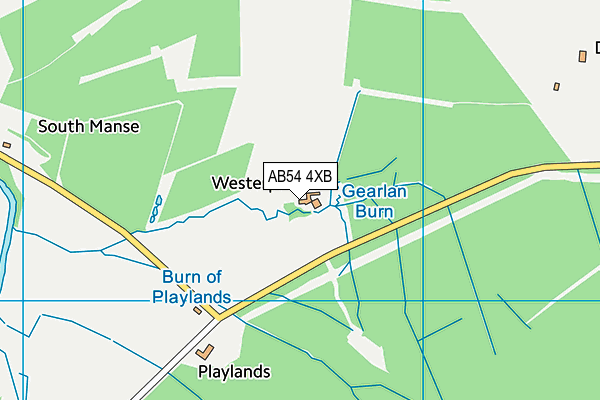 AB54 4XB map - OS VectorMap District (Ordnance Survey)