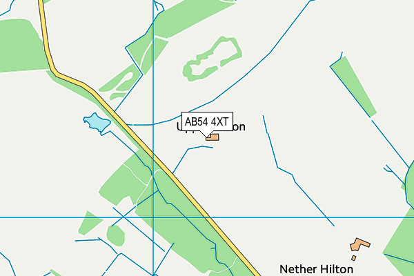 AB54 4XT map - OS VectorMap District (Ordnance Survey)