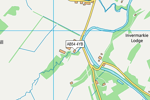 AB54 4YB map - OS VectorMap District (Ordnance Survey)