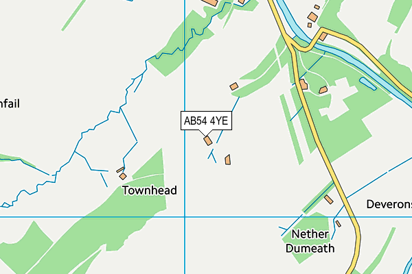 AB54 4YE map - OS VectorMap District (Ordnance Survey)
