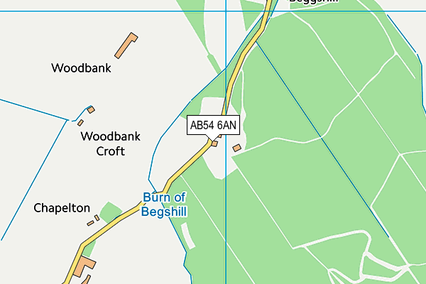 AB54 6AN map - OS VectorMap District (Ordnance Survey)