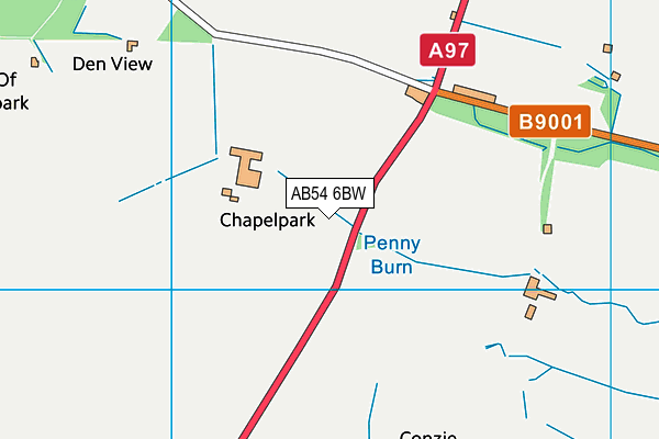 AB54 6BW map - OS VectorMap District (Ordnance Survey)