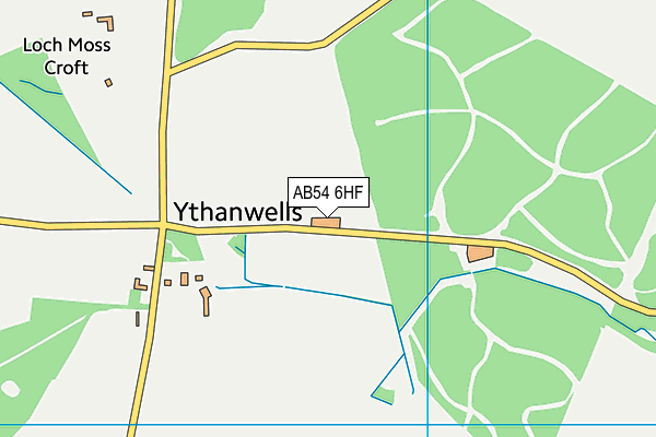 AB54 6HF map - OS VectorMap District (Ordnance Survey)