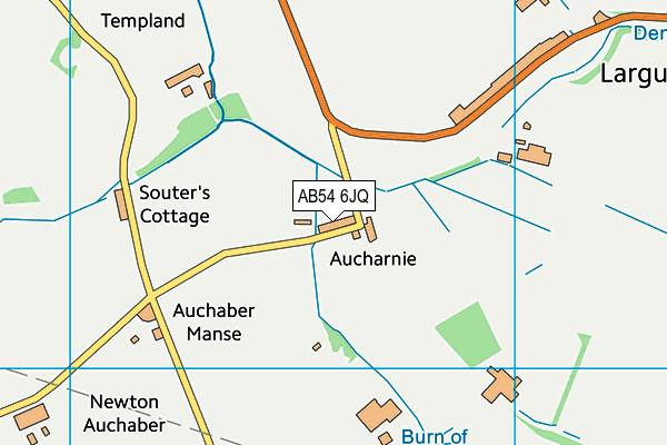 AB54 6JQ map - OS VectorMap District (Ordnance Survey)