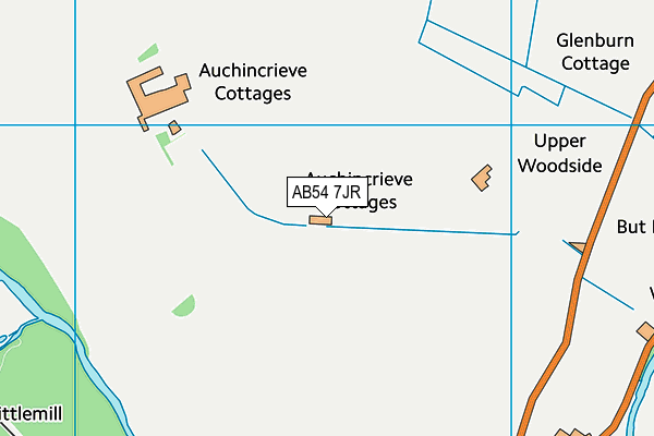 AB54 7JR map - OS VectorMap District (Ordnance Survey)