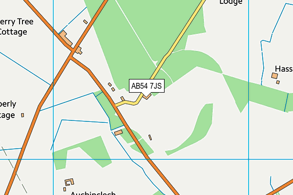 AB54 7JS map - OS VectorMap District (Ordnance Survey)