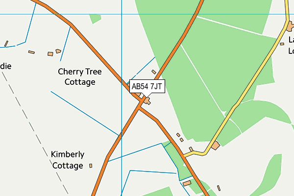AB54 7JT map - OS VectorMap District (Ordnance Survey)