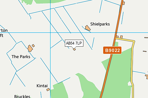 AB54 7LP map - OS VectorMap District (Ordnance Survey)