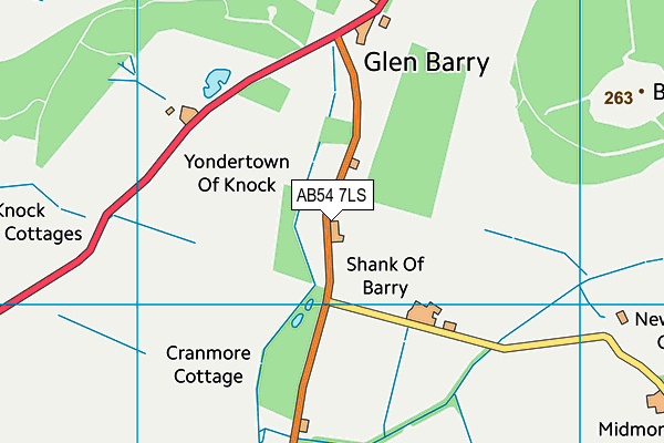 AB54 7LS map - OS VectorMap District (Ordnance Survey)