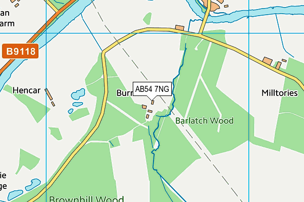 AB54 7NG map - OS VectorMap District (Ordnance Survey)