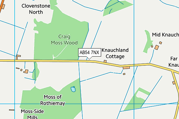 AB54 7NX map - OS VectorMap District (Ordnance Survey)