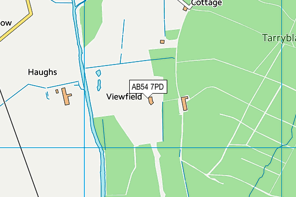 AB54 7PD map - OS VectorMap District (Ordnance Survey)
