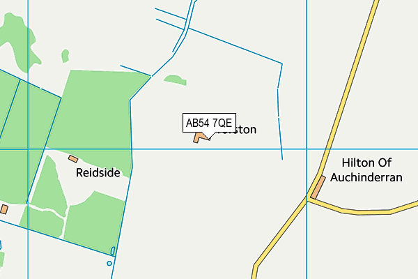 AB54 7QE map - OS VectorMap District (Ordnance Survey)