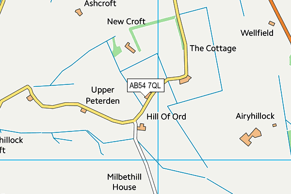 AB54 7QL map - OS VectorMap District (Ordnance Survey)