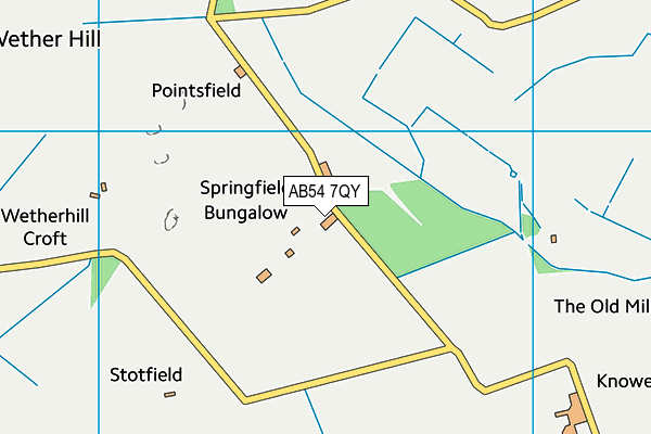 AB54 7QY map - OS VectorMap District (Ordnance Survey)