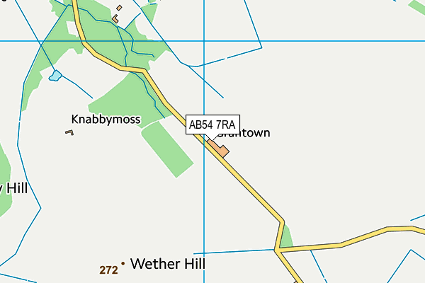 AB54 7RA map - OS VectorMap District (Ordnance Survey)
