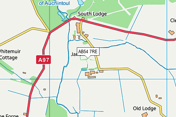 AB54 7RE map - OS VectorMap District (Ordnance Survey)