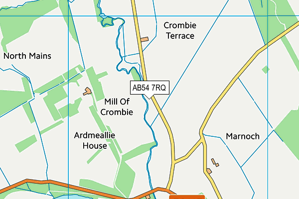 AB54 7RQ map - OS VectorMap District (Ordnance Survey)