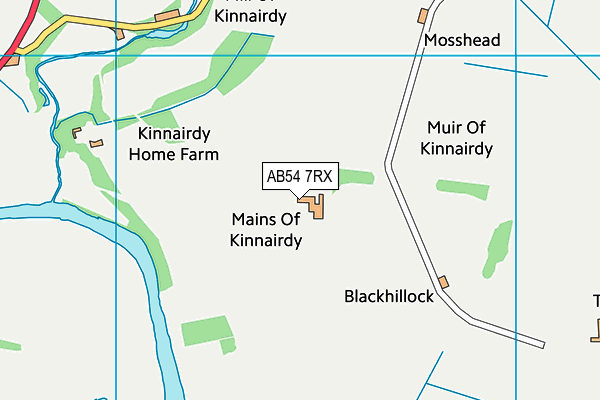 AB54 7RX map - OS VectorMap District (Ordnance Survey)