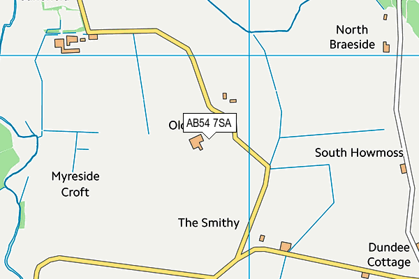 AB54 7SA map - OS VectorMap District (Ordnance Survey)