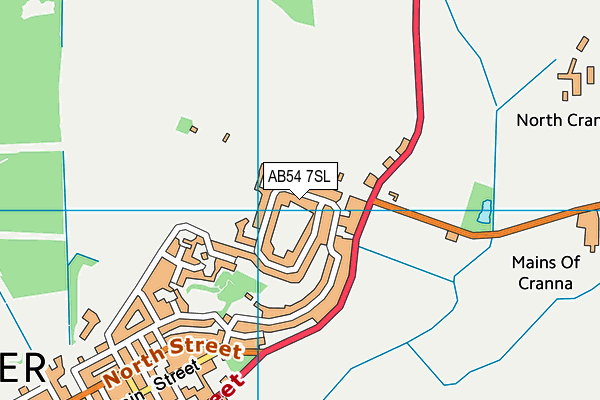 AB54 7SL map - OS VectorMap District (Ordnance Survey)