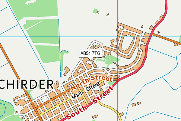 AB54 7TG map - OS VectorMap District (Ordnance Survey)