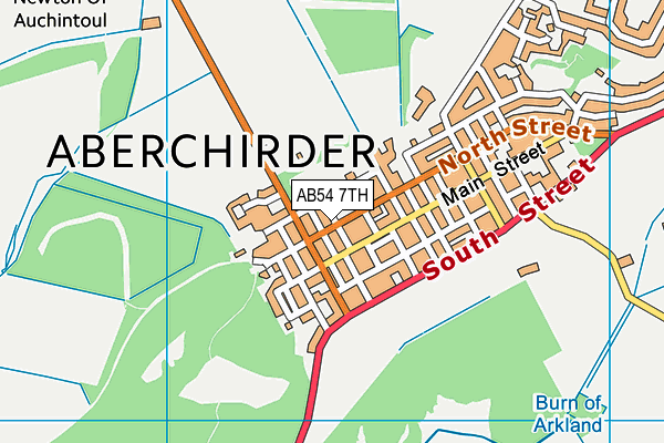 AB54 7TH map - OS VectorMap District (Ordnance Survey)