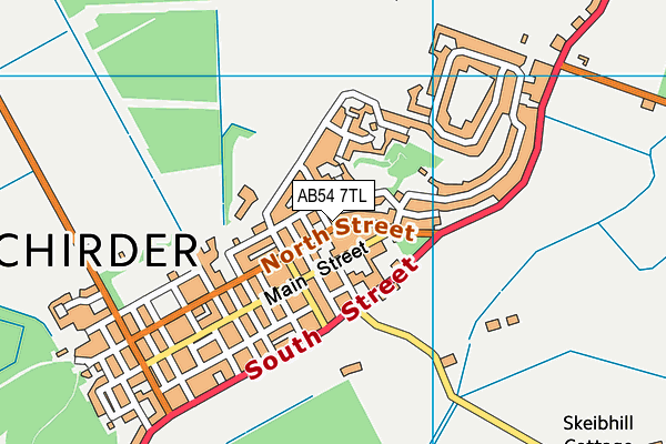 AB54 7TL map - OS VectorMap District (Ordnance Survey)