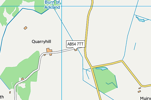 AB54 7TT map - OS VectorMap District (Ordnance Survey)