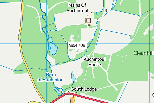AB54 7UB map - OS VectorMap District (Ordnance Survey)