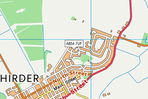 AB54 7UF map - OS VectorMap District (Ordnance Survey)