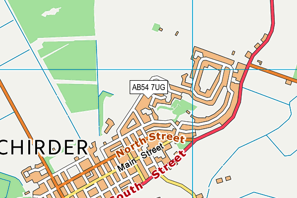 AB54 7UG map - OS VectorMap District (Ordnance Survey)