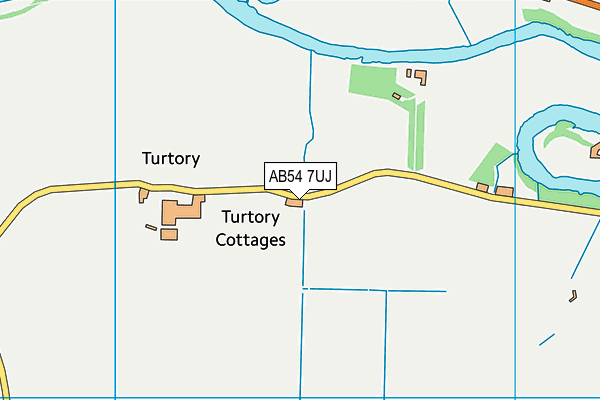 AB54 7UJ map - OS VectorMap District (Ordnance Survey)