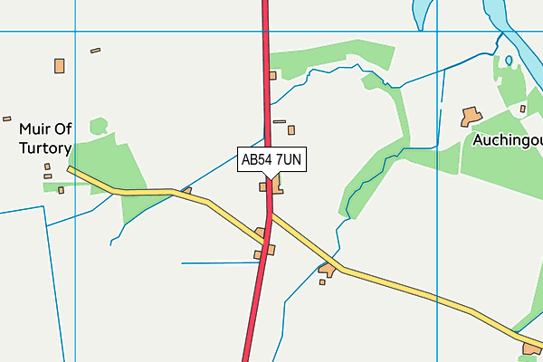 AB54 7UN map - OS VectorMap District (Ordnance Survey)