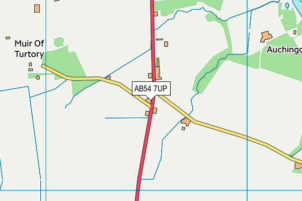 AB54 7UP map - OS VectorMap District (Ordnance Survey)